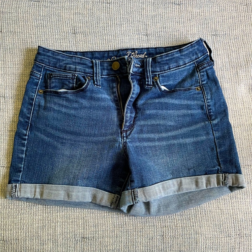Universal Thread High Rise Midi Jean Shorts